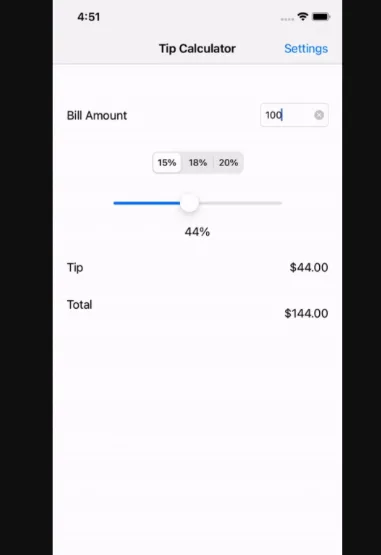 Tips Calculator preview screenshot showing the Tips Calculator interface